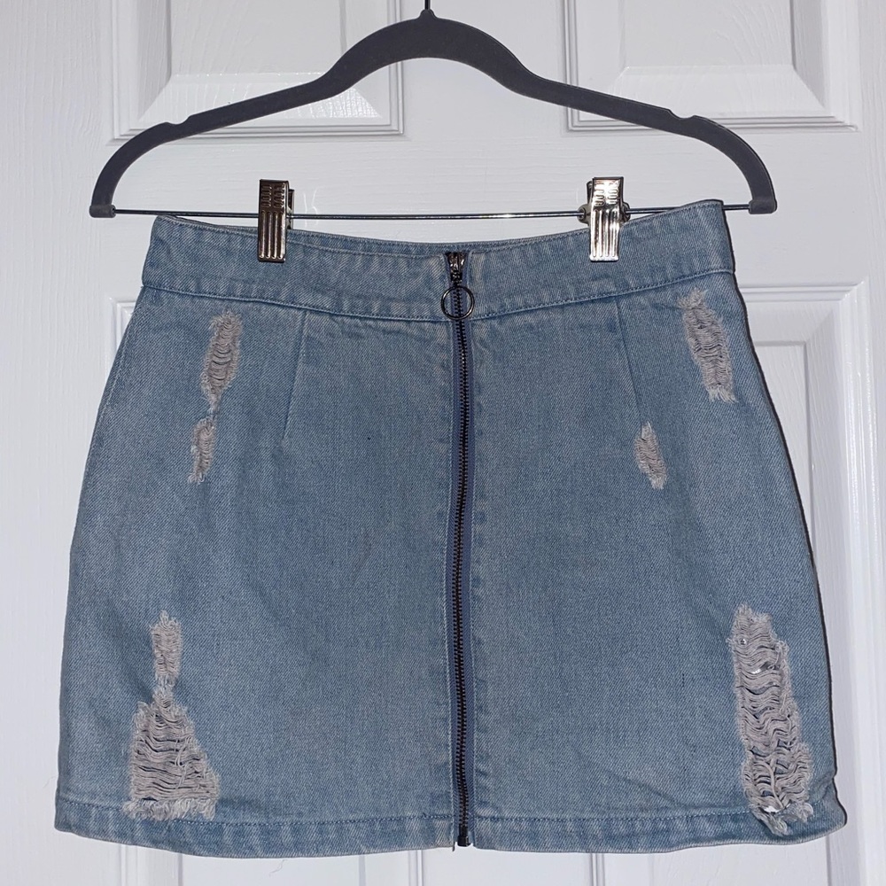 Ripped Jean skirt